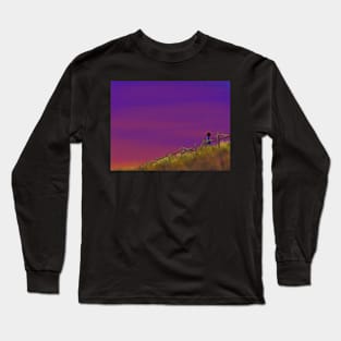 girl in a field (sunset) Long Sleeve T-Shirt